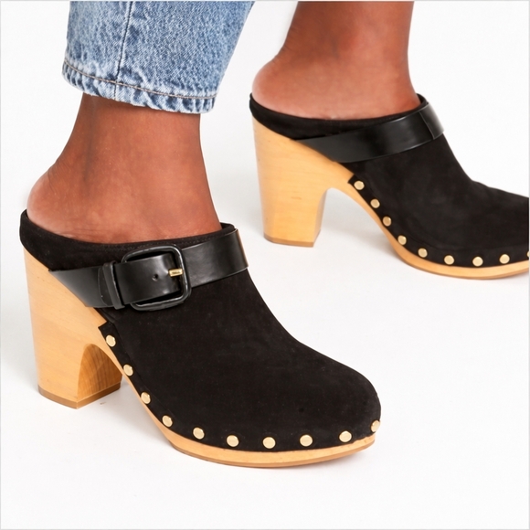 Veronica Beard Shoes - NWOB Veronica Beard Black Suede Studded Clogs – Size 9